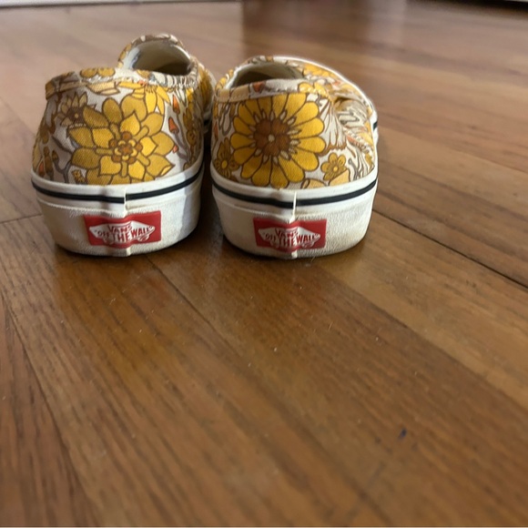 Vans Yellow Floral & Mushroom Slip-Ons - Picture 4 of 5